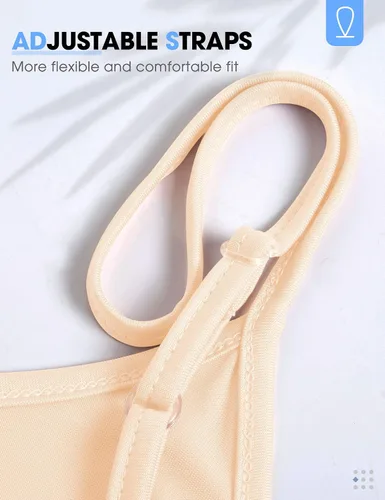 Vista 2 de MANCYFIT Vestido completo sin mangas para mujer, con tirantes delgados y abertura debajo de la camisola