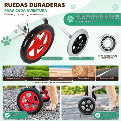 Vista 7 de Silla de ruedas para perro Best Friend Mobility tamaño extra pequeño