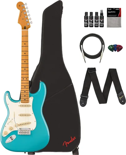 Vista 11 de Fender Player II Modified Stratocaster - Paquete de atardecer con bolsa de concierto, correa, cable, paquete de 3 púas y kit de limpieza de guitarra