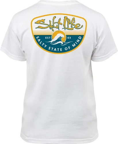 Vista 3 de Salt Life Camiseta de manga corta para niña Morning Wave Azul marino (Washed Navy)