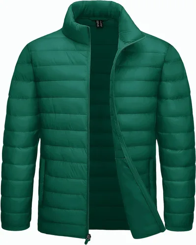 Vista 8 de TACVASEN Chaqueta Puffer Ligera para Hombre Chaquetas Acolchadas de Invierno Puffy Abrigadas Resistentes al Agua Resistentes al Viento Abrigos