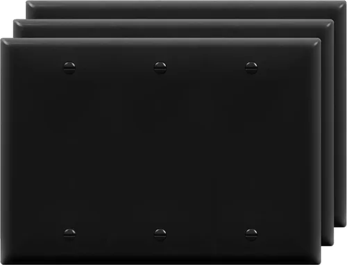 Vista 25 de ENERLITES - Placa de pared para ocultar dispositivos, acabado brillante, tamaño estándar 1 gancho 4.50 x 2.76 pulgadas, termoplástico de Negro
