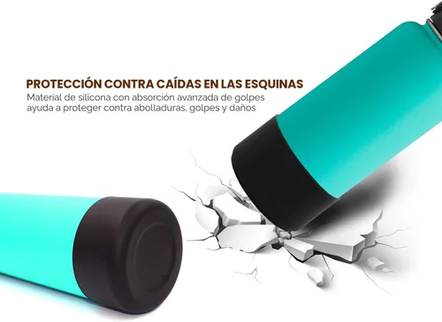 Vista 4 de Funda protectora de silicona para botellas de agua Hydroflask de 12 a 40 onzas, cubierta antideslizante para la parte inferior de la botella Stanley