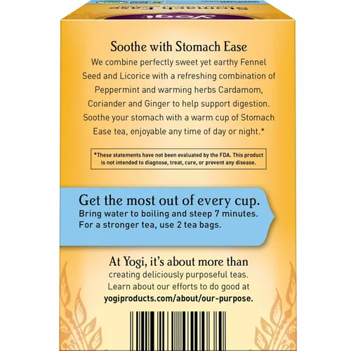 Vista 3 de Yogi Tea - Alivio Estomacal (paquete de 6) - Apoya la digestión saludable - 96 bolsas de té