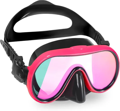 Vista 11 de Keary Gafas de natación para niños con cubierta de nariz para 5-16 años, máscara de natación para niños pequeños, niñas y jóvenes, antivaho