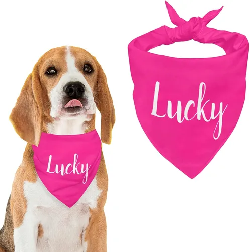 Vista 33 de Bandana personalizada para perro con nombre de poliéster, bandana personalizada para perro, triángulo, bufanda personalizada para mascotas