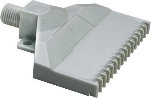 Vista 6 de Boquilla plana de acero inoxidable rosca macho 1/4 "BSPT boquilla de gas, cuchillo de aire, boquilla de soplado de polvo de 22 agujeros, soplador