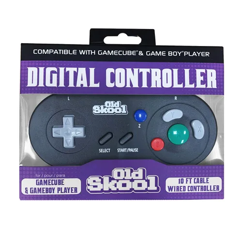 Vista 3 de Old Skool DIGITAL CONTROLLER COMPATIBLE WITH GAMECUBE & GAMEBOY PLAYER -,Black