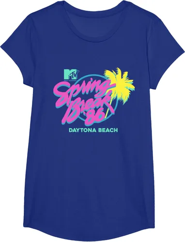 Vista 21 de MTV Camiseta de cuello redondo de ajuste clásico - Spring Break Daytona Beach, negro, adulto, manga corta, algodón y poliéster
