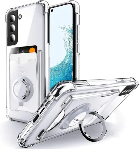 Vista 9 de Shields Up Funda para Samsung Galaxy S10, Galaxy S10, funda minimalista con tarjetero [3 tarjetas] y soporte de anillo, [protección contra caídas]