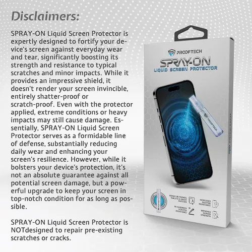 Vista 6 de ProofTech SPRAY ON Protector de pantalla de vidrio líquido para hasta 10 dispositivos, resistente a arañazos y grietas, nanoprotección para todos