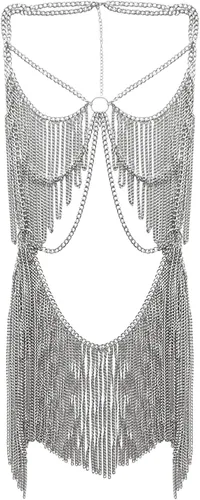 Vista 13 de Cadena corporal sexy para mujer Dorado