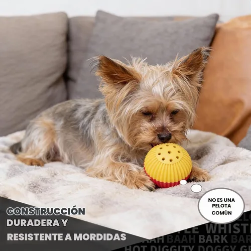 Vista 7 de Pet Qwerks Animal Sounds Babble Ball - Juguete interactivo para masticar para perros, tamaño grande