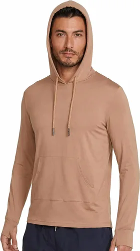 Vista 30 de INGEAR Sudadera con capucha UPF 50+ para hombre, ligera, con protección UV, de secado rápido, absorbe la humedad, con bolsillo Negro
