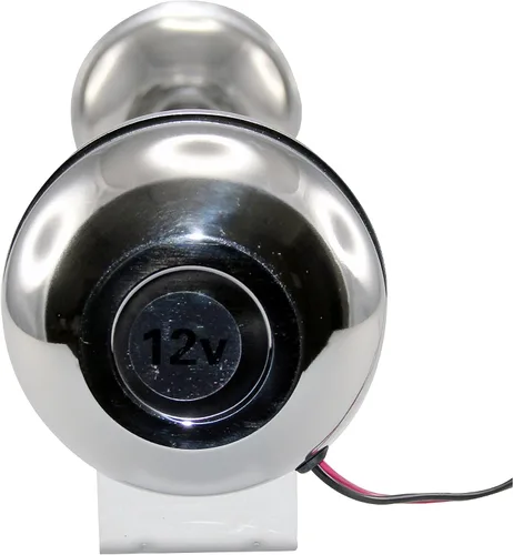 Vista 3 de PactradeMarine Boat Auto - Juego completo de cuerno de trompeta individual de acero inoxidable, 12 V