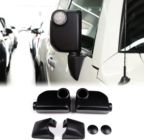 Vista 8 de 6 piezas de cubierta de espejo retrovisor exterior compatible con Toyot@ FJ Cruiser 2007-2021 Aunginsy cubierta de protección para retrovisor