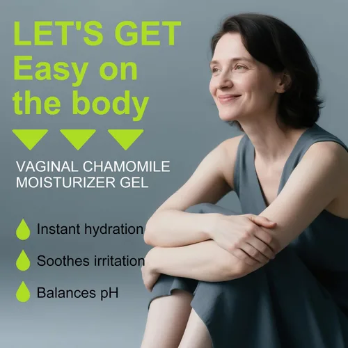 Vista 3 de Hidratante de manzanilla vaginal Alivio de sequedad y molestias de larga duración Lubricante femenino hidratante íntimo 10 geles de masaje