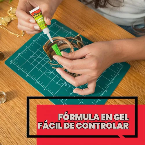 Vista 5 de Scotch Super Glue Gel, 0.07 onzas, paquete de 2, se seca rápidamente con un agarre permanente (AD112)