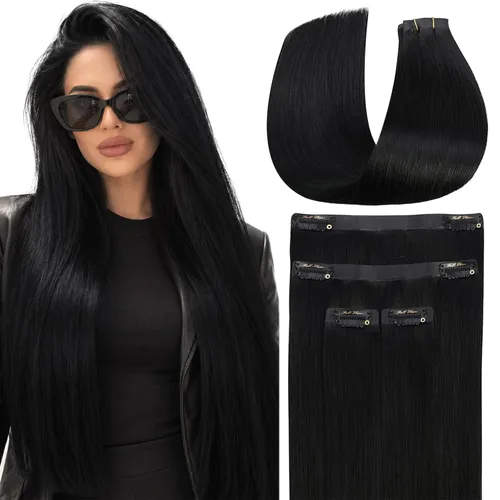 Vista 53 de Full Shine Extensiones de Cabello Rubio con Clip Reflejos Cabello Humano Extensiones con Clip Rubio Ceniza Mezcla Rubio Decolorado PU Extensiones