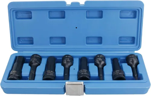 Vista 5 de Juego de llaves Allen/hexagonal de 1/2" Drive H5 - H19 Metric Deep AT772