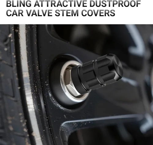 Vista 4 de Aluminum Tire Valve Stem Caps for Mercedes Benz GLA 2014-2020, Anti-Rust Tires Air Valve Cap Stem Covers Corrosion-Resistant Automotive Exterior