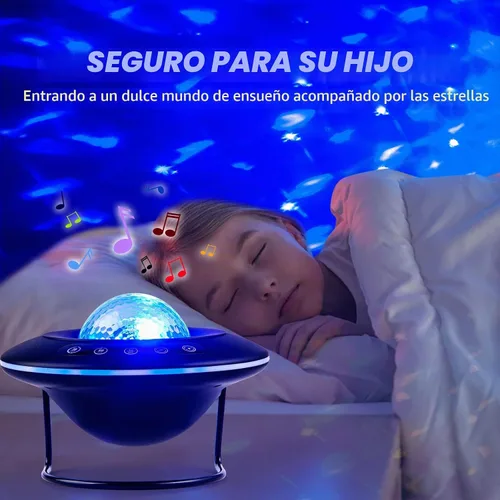 Vista 7 de LooEooDoo Proyector de estrellas, lámpara de proyección estrellada de la galaxia, altavoz Bluetooth con iluminación Aurora con temporizador