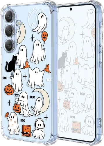 Vista 17 de Funda transparente de fantasma de Halloween (fantasma de Halloween, Google Pixel 7 Pro)