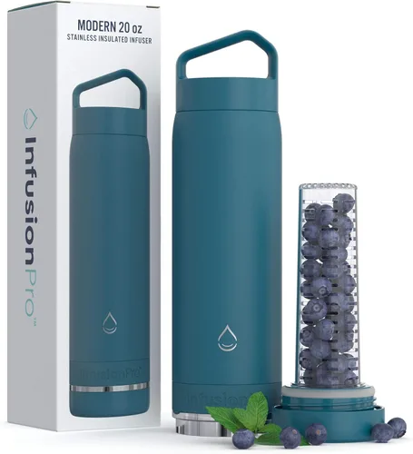 Vista 16 de Botella de agua Infusion Pro con infusor de frutas - Aislada al vacío (20 oz) de acero inoxidable : Libro electrónico de recetas de infusión