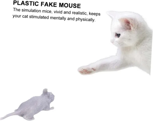 Vista 6 de 10pcs Halloween Realistic Plastic Mouse Prank Gray Simulation Figurines for Scary Party Decorations and Practical Halloween Accessories