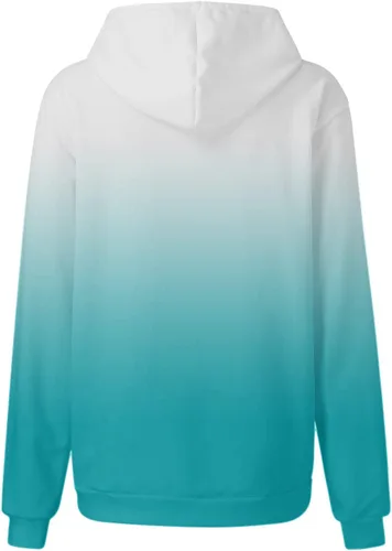 Vista 3 de Ceboyel Sudaderas de gran tamaño para mujer, teñido anudado, manga larga, sudaderas con capucha, ajuste holgado, ropa de moda para adolescentes