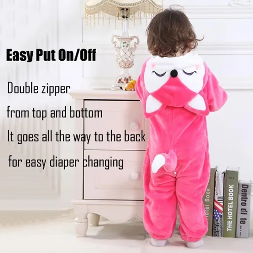 Vista 5 de Disfraces de animales para bebés, mameluco unisex para niños pequeños, rómper para disfraz de Halloween