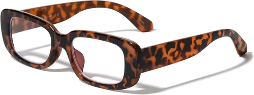 Vista 7 de V.W.E. Gafas rectangulares gruesas para mujer, lentes transparentes, marco de gafas de moda, protección UV anti-azul