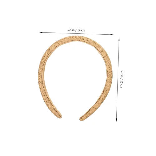 Vista 4 de Baluue 20 Pcs Straw Hairband Womens Headbands Woven Hair Hoops Woven Headbands Hair Ties for Women Braid Straw Party Woven Headdresses Women Woven