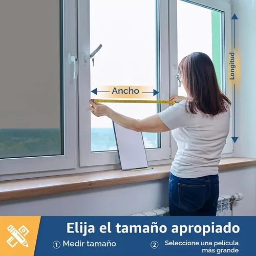 Vista 7 de rabbitgoo Película de Privacidad Unidireccional para Ventanas, Tinte de Ventana para el Hogar, Espejo Reflectante que Bloquea el Sol, Control