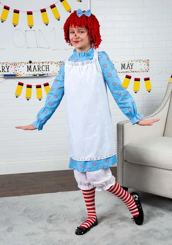 Vista 3 de Disfraz clásico exclusivo de Raggedy Ann para niños