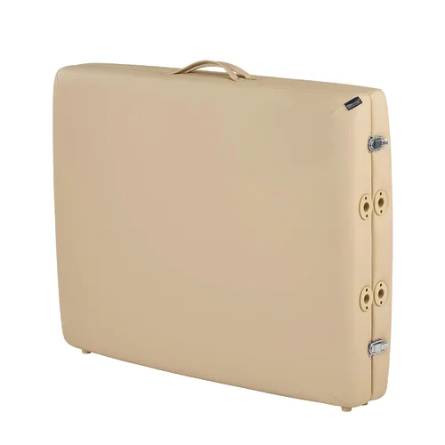 Vista 8 de Master Massage Argo - Mesa de masaje portátil de 28 pulgadas en crema con patas de nogal, cama de spa para ejercicio y masaje de mesa, cama