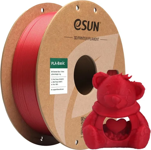 Vista 27 de eSUN Filamento PLA Basic de 0.07 in, naranja, carrete de 2.2 libras 1.anaranjado