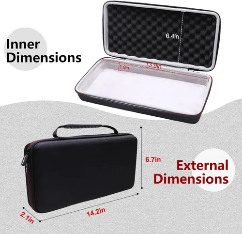 Vista 2 de LTGEM - Funda para controlador Alesis V-Mini - Controlador de teclado MIDI USB de 25 teclas, bolsa de transporte protectora de viaje