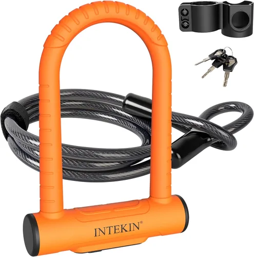 Vista 13 de Bike U Lock Heavy Duty Bike Lock Bicycle Lock, 16mm U Lock and 3ft / 5ft / 6ft Length Security Cable with Sturdy Mounting Bracket for Bicycle