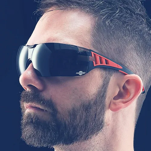 Vista 4 de ToolFreak Lentes de seguridad Rip Out – Tintados – Lente de policarbonato con clasificación z87.1 – Acolchado de espuma y correa ajustable – Lentes