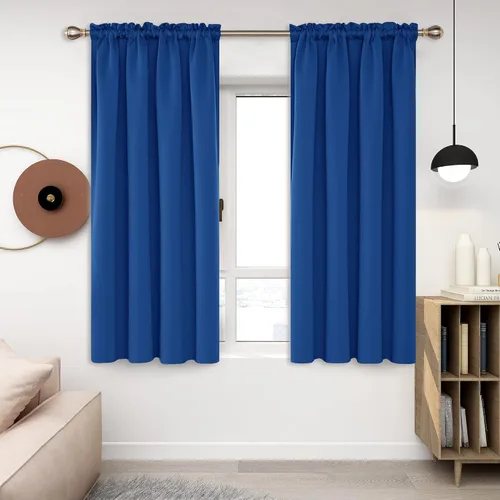 Vista 131 de Deconovo Cortinas opacas, aislamiento térmico, dobladillo para barra, reducción de ruido, certificado Oeko-TEX, cortinas de oscurecimiento