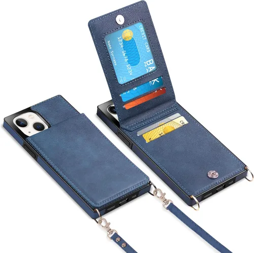 Vista 10 de Vofolen - Funda tipo cartera para iPhone 11 con tarjetero y bloqueo RFID, color negro Crossbody Adjustable Strap Purse Magnetic Clasp Heavy Duty