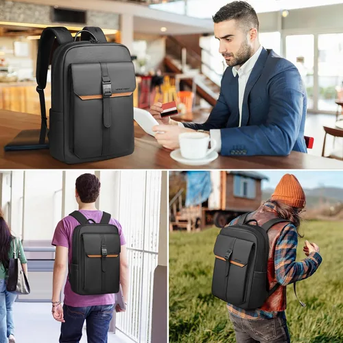 Vista 7 de hk-8201, Negro, Mochilas Tradicionales