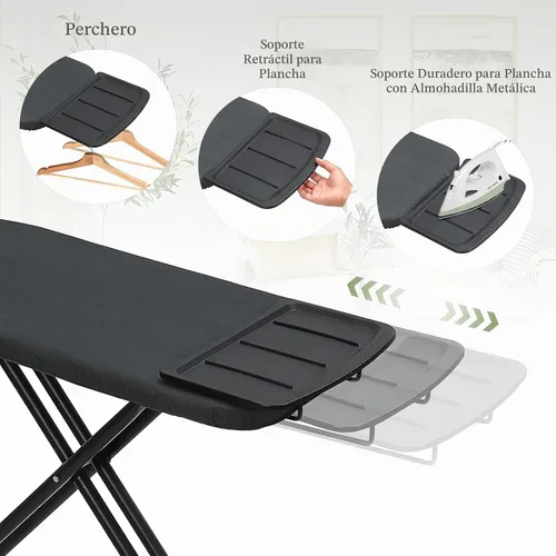 Vista 5 de Tabla de Planchar 48x15 pulgadas, Tabla de Planchar Ancha de Servicio Pesado de Tamaño Completo con Soporte de Plancha Retráctil, BlissBoard Marco