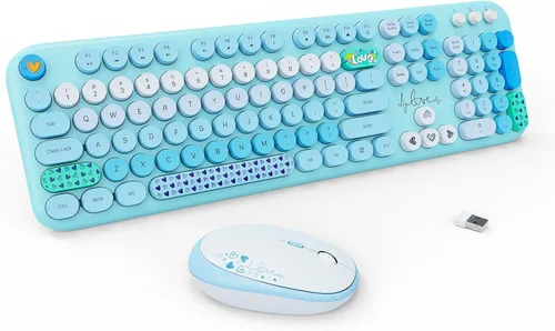 Vista 7 de FOPETT Teclado mecánico inalámbrico recargable retroiluminación ajustable tres modos con cable /2.4G/Bluetooth grabado lateral para Retroiluminación