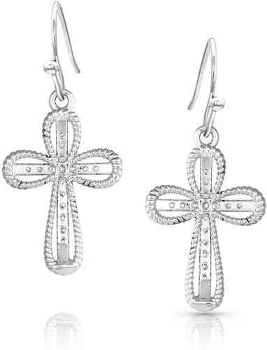 Vista 7 de Montana Silversmiths Pendientes de cruz estilo de vida occidental
