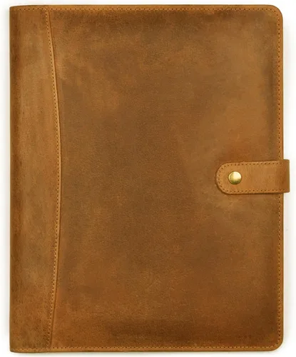 Vista 7 de Leather Village Organizador de Portafolio de Cuero - Padfolio Profesional de Negocios para Hombres y Mujeres - Elegante Portador de Tarjetas