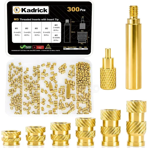 Vista 15 de 300 piezas de inserciones roscadas M2 M2.5 para plástico con puntas de ajuste térmico, kit de inserciones de ajuste térmico M2 y M2.5, inserciones