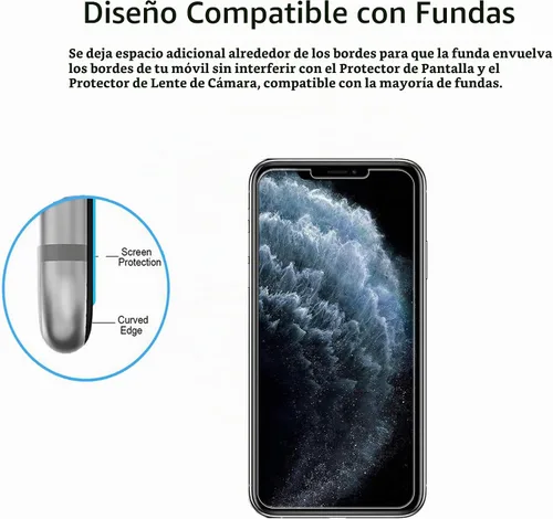 Vista 7 de Marco de fácil alineación diseñado para iPhone11 Pro/iPhone Xs/iPhone X Película protectora de pantalla de vidrio templado, paquete de 2