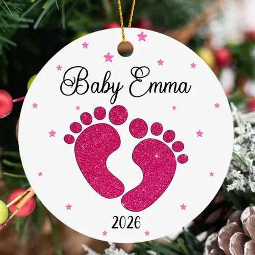 Vista 19 de Adorno de Navidad para bebé de avión, adorno personalizado para bebé niña niño Navidad 2026, regalo para papá recién nacido, mamá recién nacida